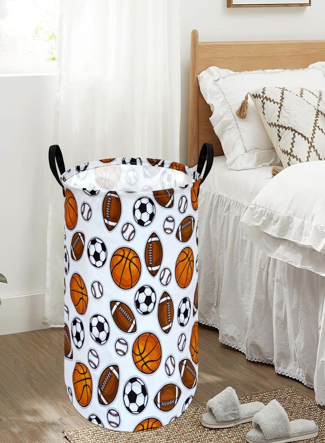 DUYIY Round Laundry Hamper Storage Basket Laundry Organizer Hamper Storage Bins Clothes Box Nursery Hamper Gift Basket with Handles - Image 2